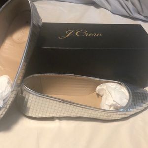 J crew flat silver